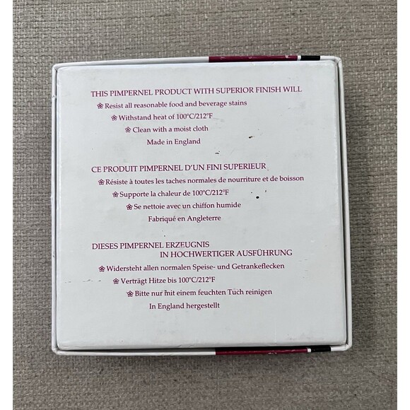 6pc Pimpernel Christmas Cork Back Coasters Set Snowman Angel Deer Santa Cat - Picture 4 of 7